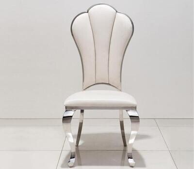 Silver frame black colour dining chair