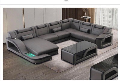 PFW2226 Modular sofa Chaise+2 seater + corner+ 2 seater in High quality imitation leather/pvc . Must be preordered
