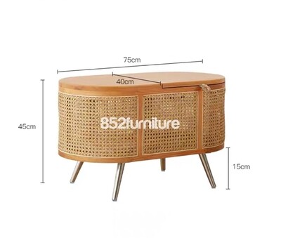 (包送貨安裝 | Delivery and Assembly Included) ​A362 日式藤織面茶几 (rattan coffee table)