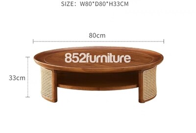 (包送貨安裝 | Delivery and Assembly Included)  ​A365 日式藤織面茶几 (rattan coffee table)