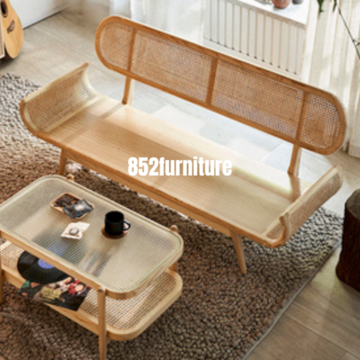 (包送貨安裝 | Delivery and Assembly Included) A395 日式藤織梳化 (rattan sofa)
