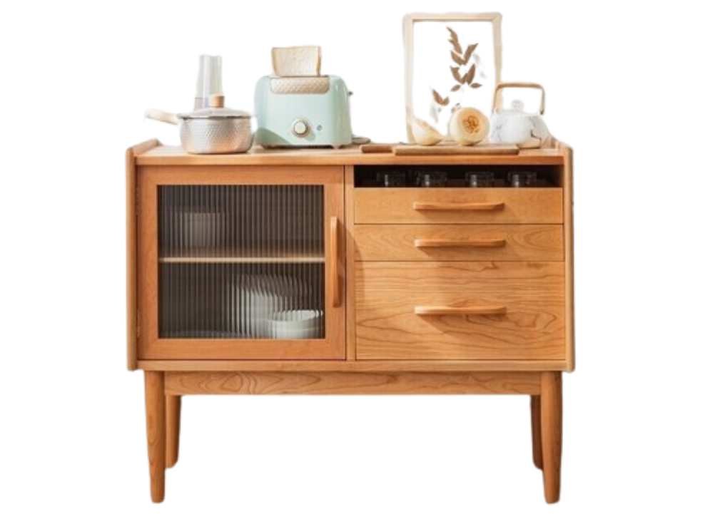 A089 日式現代實木餐櫃 (dining sideboard)