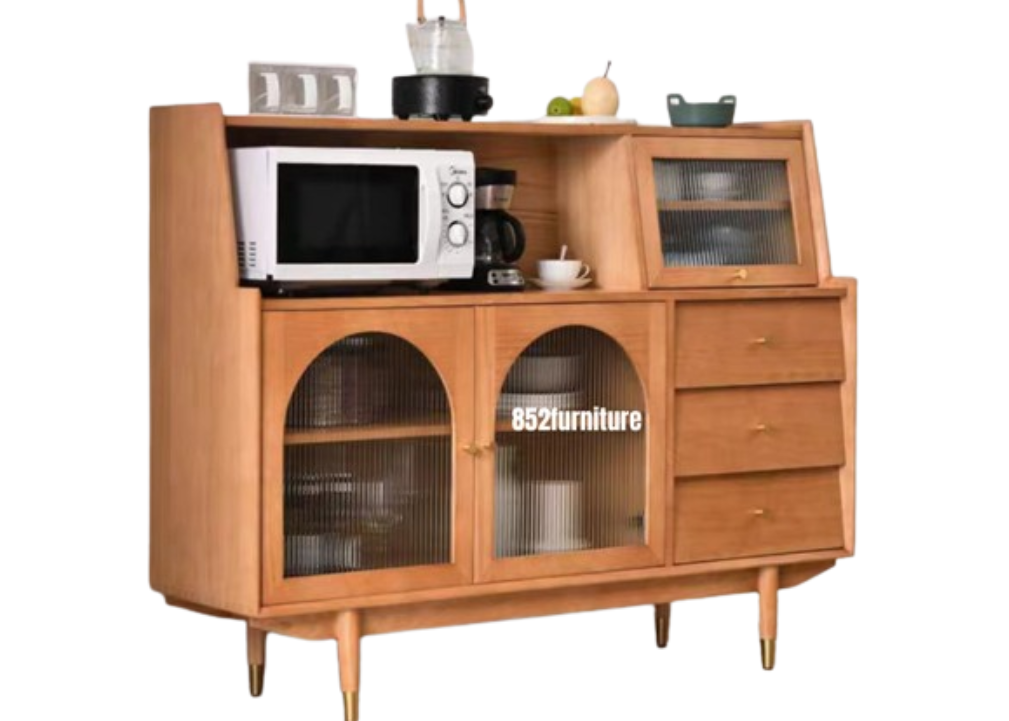 A435長虹玻璃餐櫃 (Reeded glass sideboard)