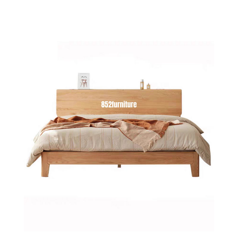 (包送裝安裝 | delivery and assembly included) A103日式橡木大床 (Oak bed frame)