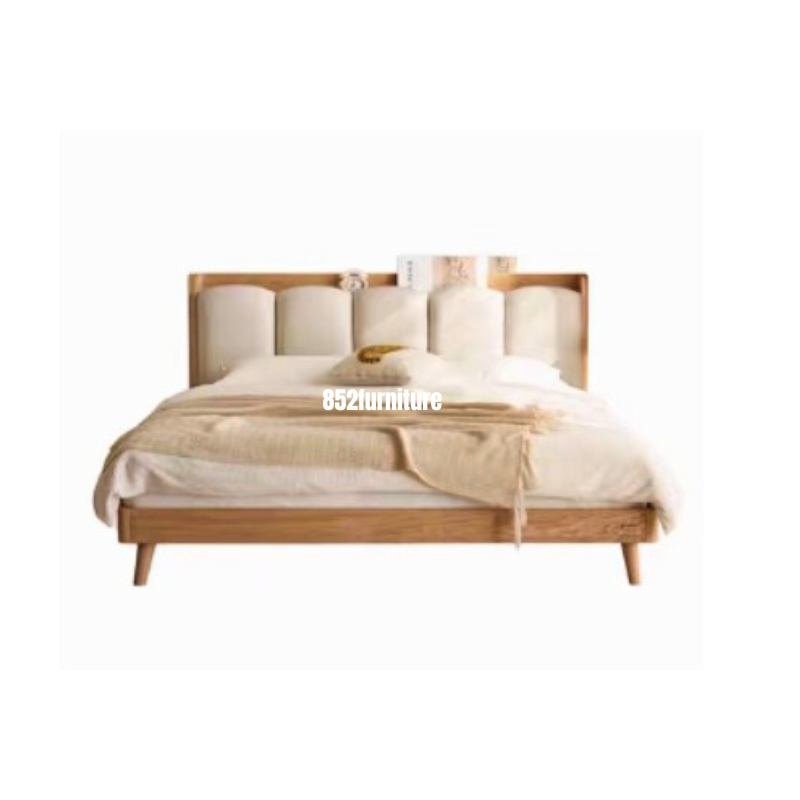 (包送裝安裝 | delivery and assembly included) A119日式橡木大床 (Oak bed frame)