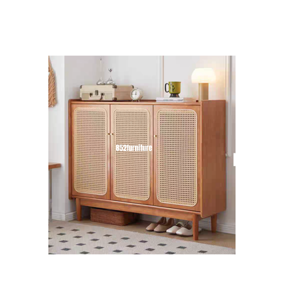 A194 日式藤織面躺門鞋櫃 (rattan shoe cabinet)