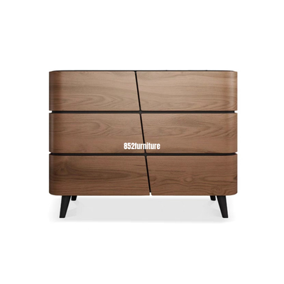 A235黑胡桃貼皮斗櫃 (Black Walnut Veneer Chest of Drawers)