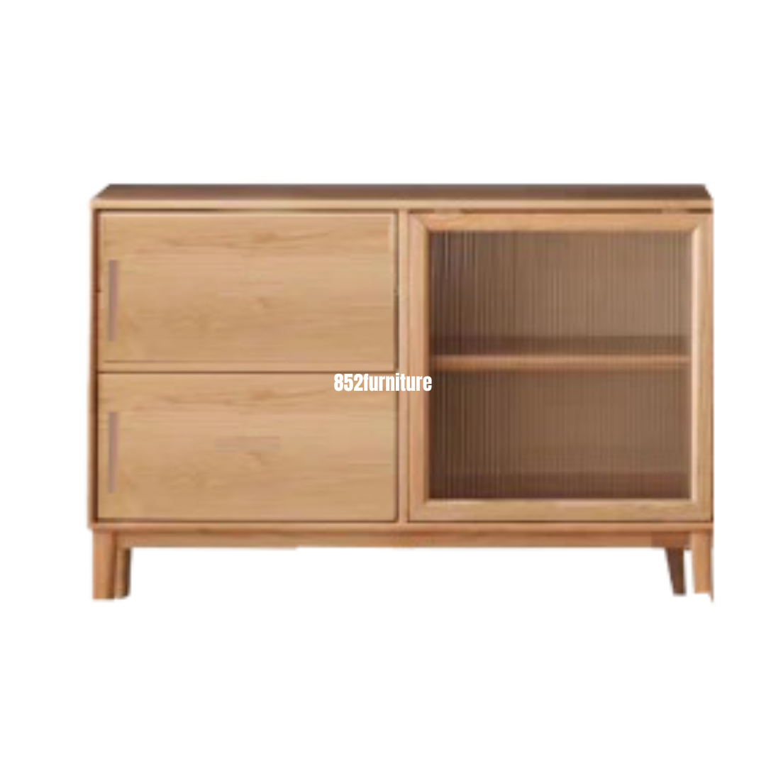 A268日式玻璃電視櫃 (Reeded glass tv cabinet)