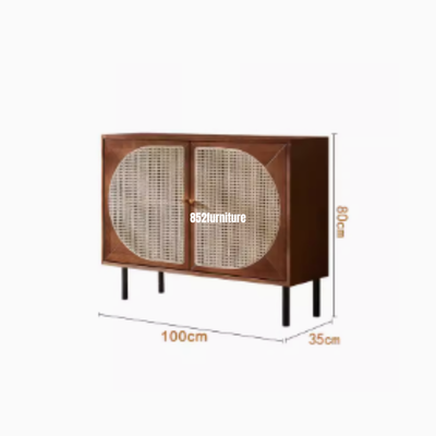 (包送貨安裝 | Delivery and Assembly Included) A273 日式藤面餐邊櫃 (rattan dining sideboard)