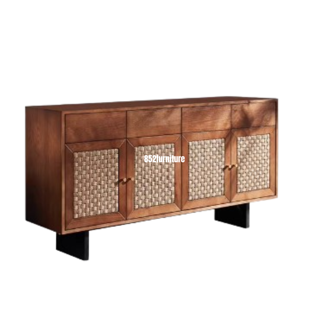 A276 日式藤面餐邊櫃 (rattan dining sideboard)