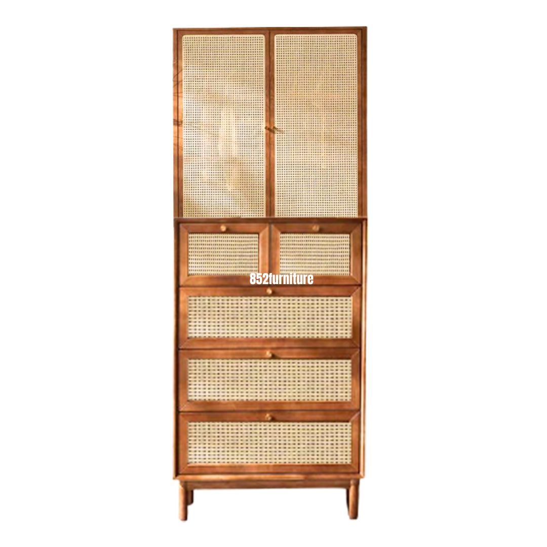 A297 日式藤面斗櫃 (Rattan chest of drawers)