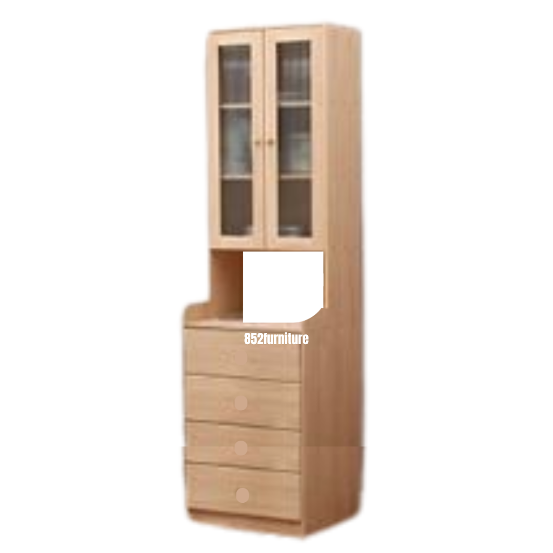 A305日式長虹玻璃書櫃 (Reeded glass bookcase)