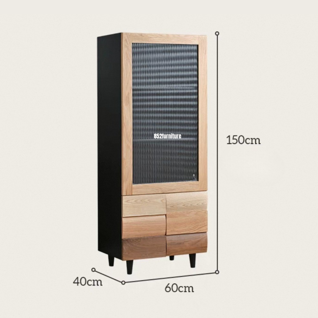 A499日式實木展示櫃 (Wooden display cabinet)