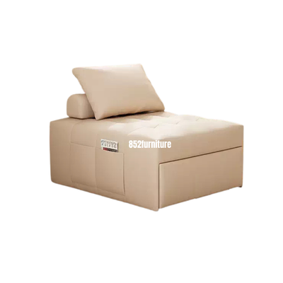 A378日式布藝梳化床 (wooden fabric sofa bed)