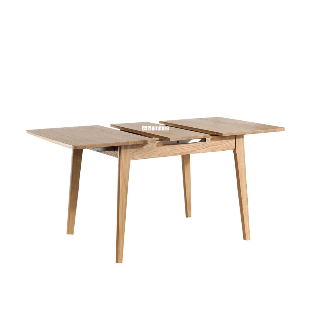 A438日式橡木申縮餐桌 (oak extendable dining table)- 不包椅 | not including chairs