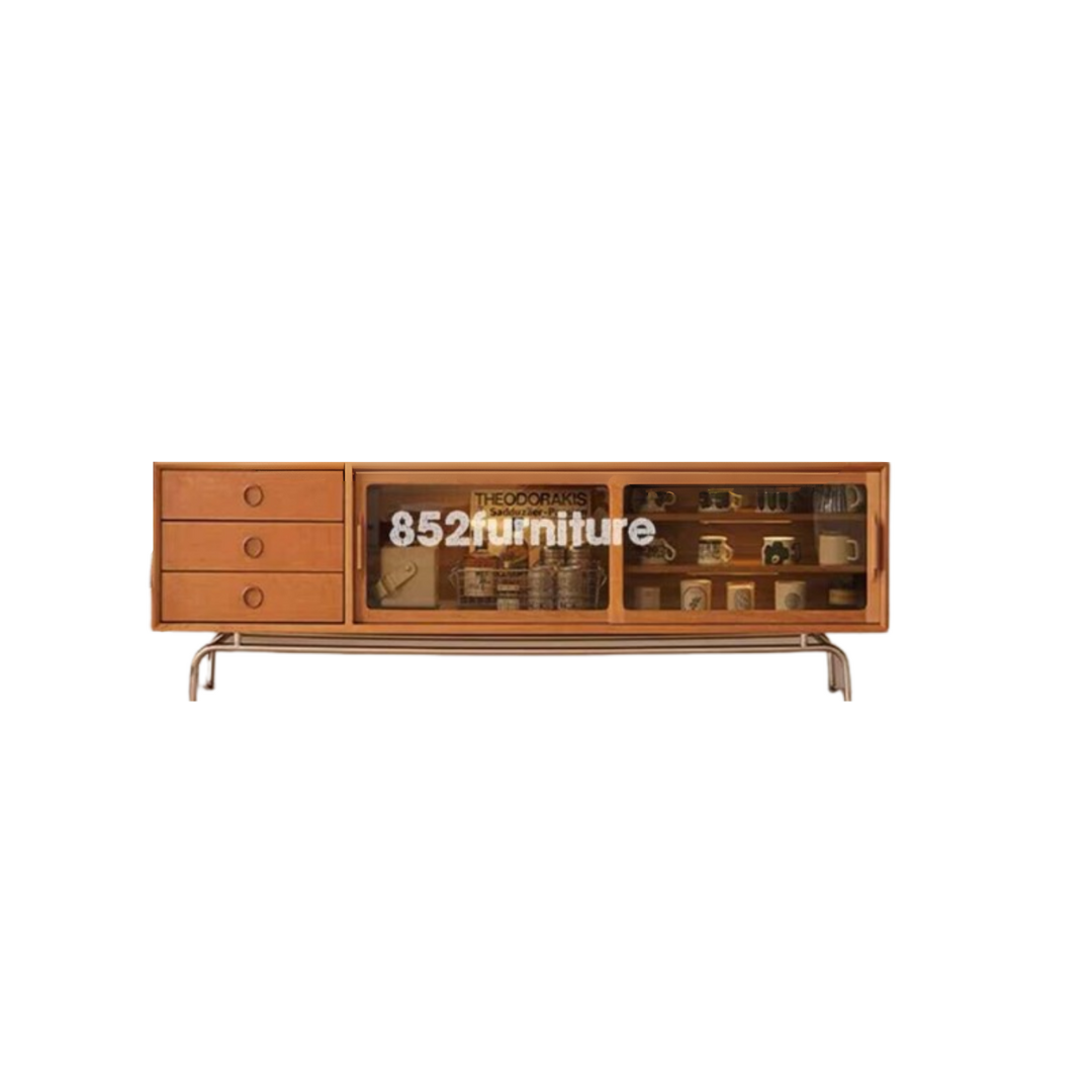 ​A216金屬腳電視櫃 (solid wood tv cabinet)