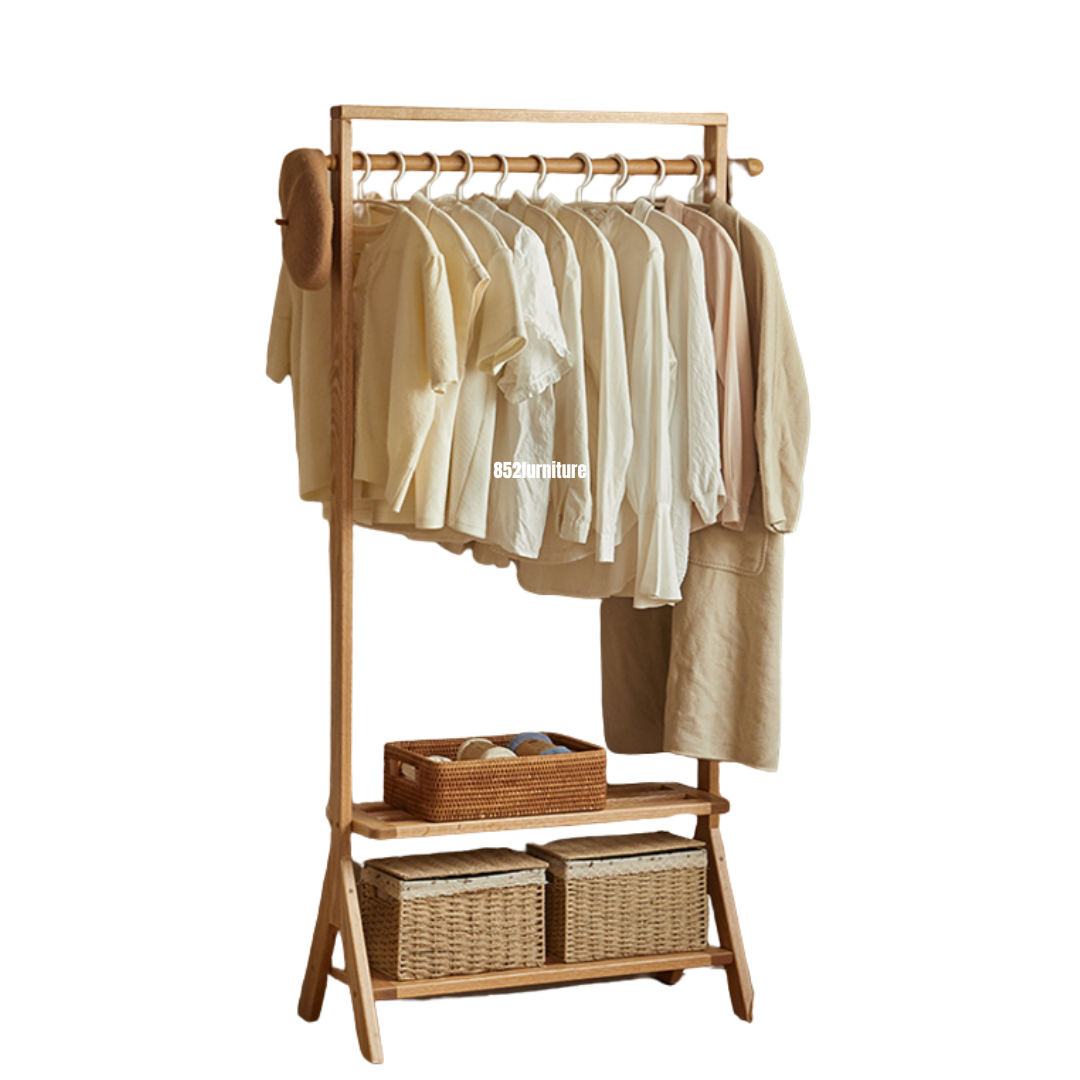 A444實木落地衣架 (floor wardrobe)