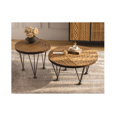 (包送貨安裝 | Delivery and Assembly Included)  A506 實木做舊茶几 (Retro coffee table)