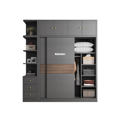 (包送裝安裝 | delivery and assembly included) A530趟門衣櫃 (Wooden sliding door wardrobe)