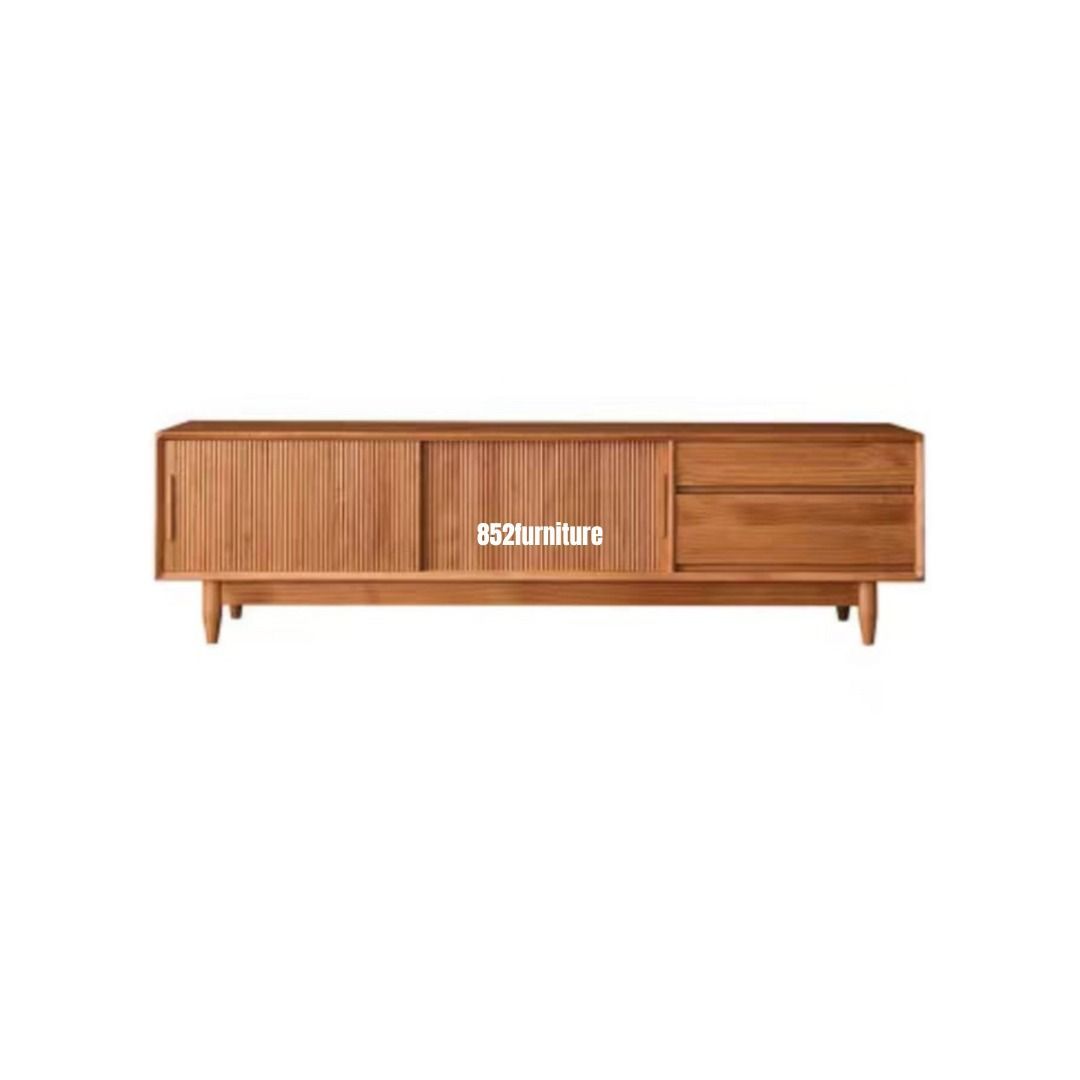 A034日系原木千頁電視櫃 (tv cabinet)