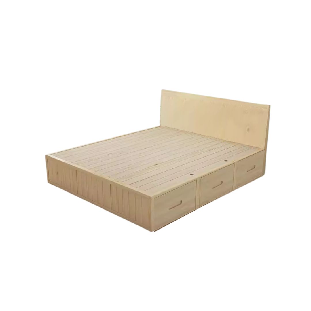 (包送裝安裝 | delivery and assembly included) A542油壓實木大床 (hydraulic press bed frame)