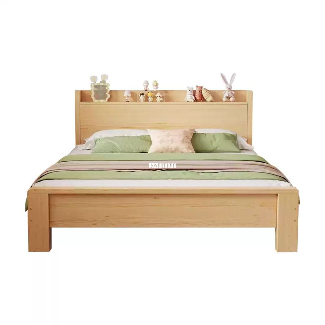 (包送裝安裝 | delivery and assembly included) A547實木大床 (Wooden bed frame)