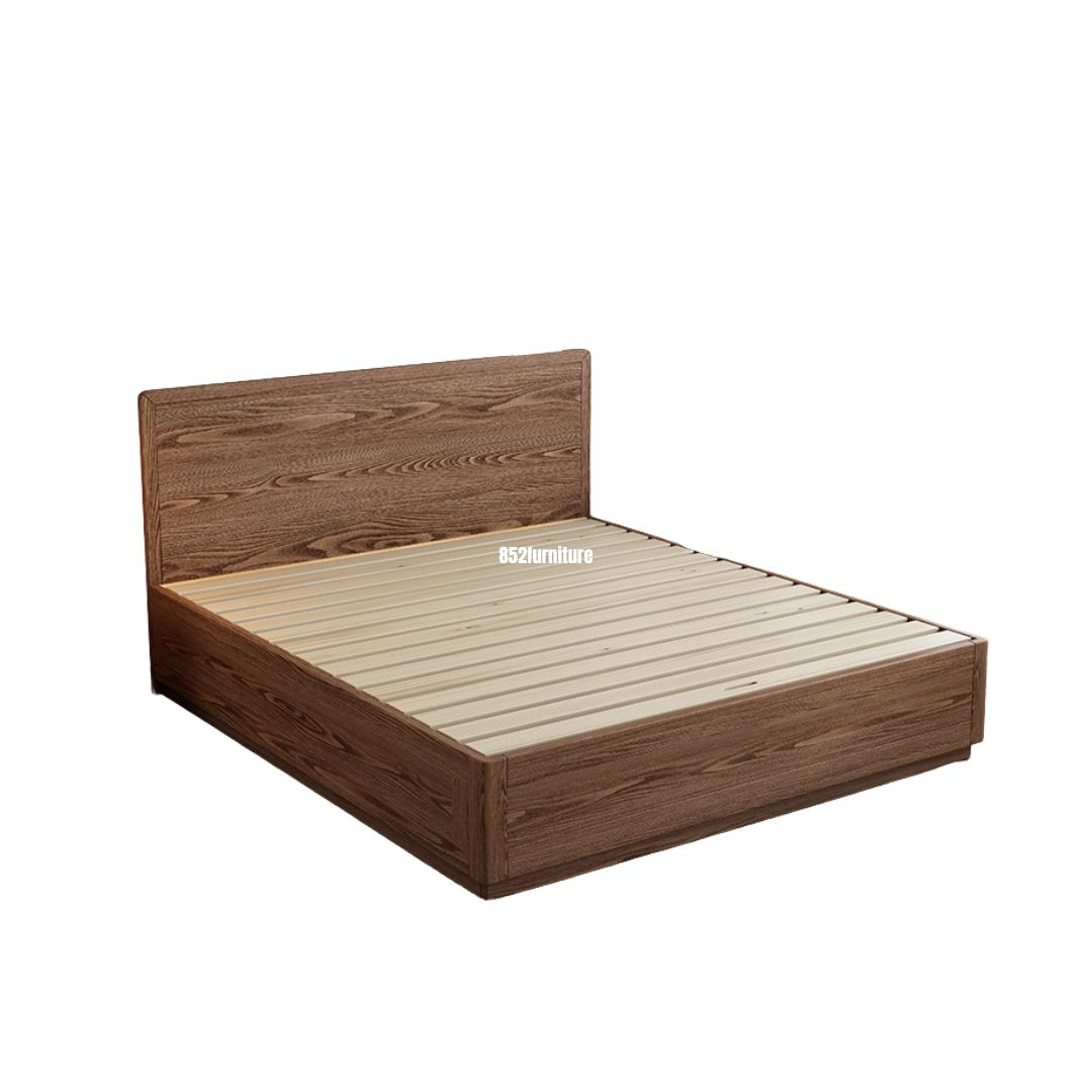 (包送裝安裝 | delivery and assembly included) A548油壓白蠟木大床 (hydraulic press bed frame)