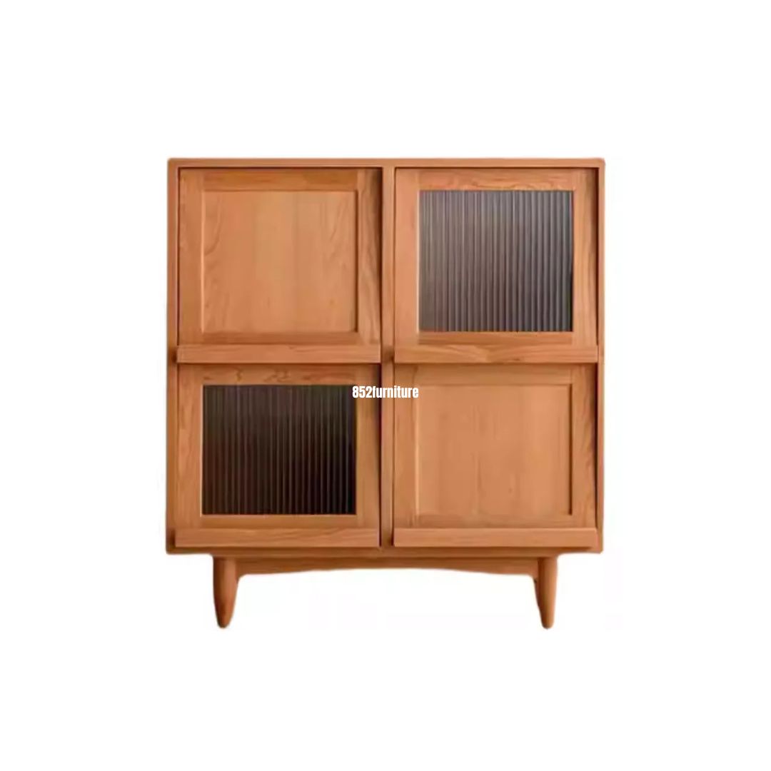 A562日式長虹玻璃書櫃 (Reeded glass bookcase)