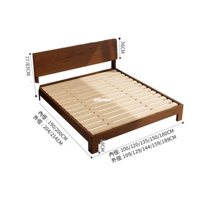 (包送貨安裝 | Delivery and Assembly Included)  A579 木制大床 (wooden bed frame)