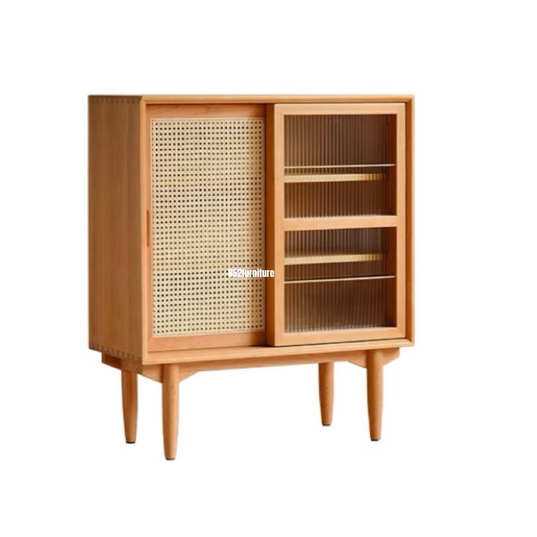 A581藤織門餐邊櫃(rattan dining sideboard)
