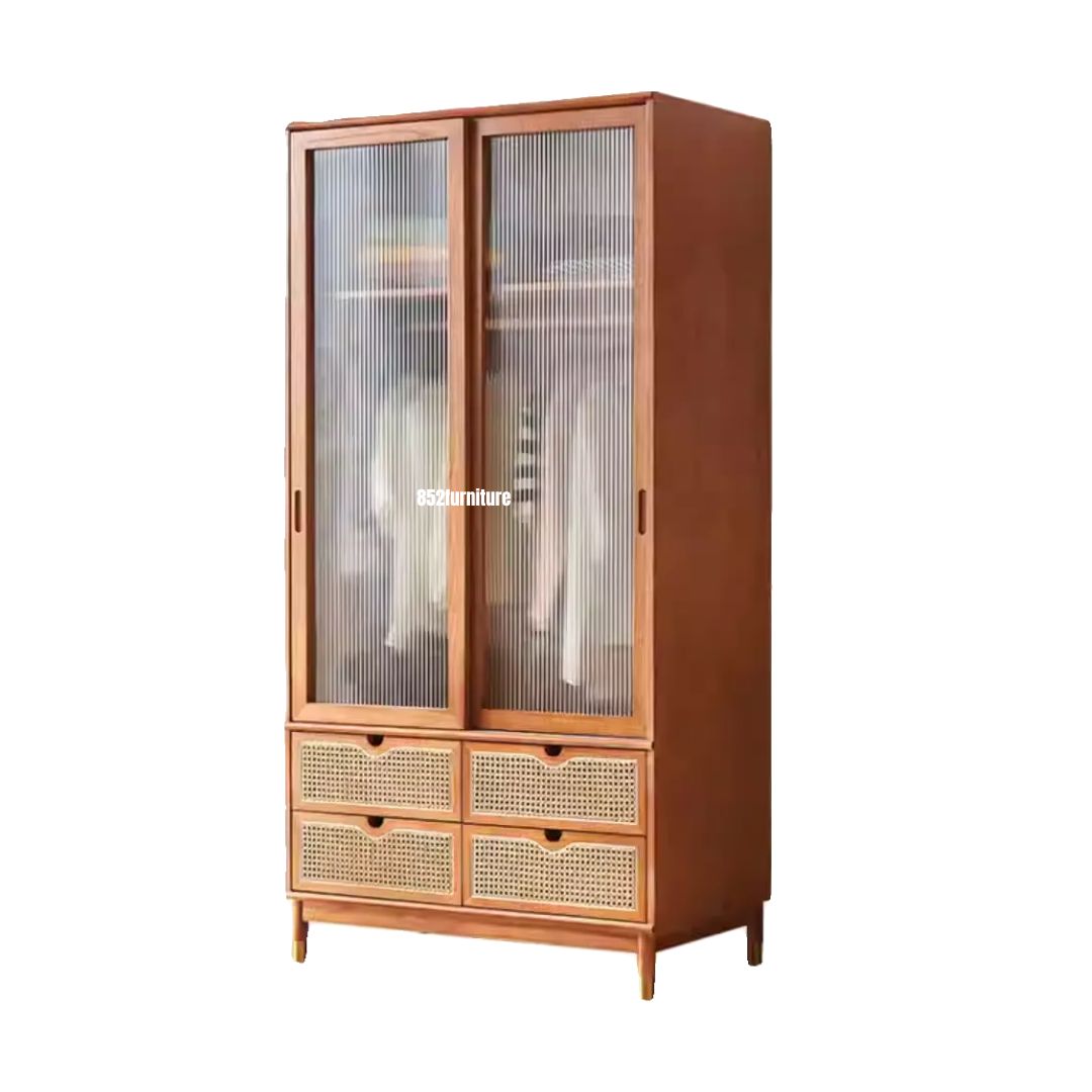A582 長虹玻璃衣櫃 (Reeded Glass Wardrobe)