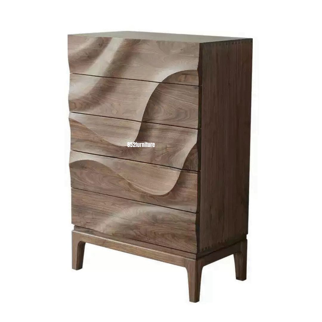 A589實木五斗櫃 (Solid wood chest of drawers)