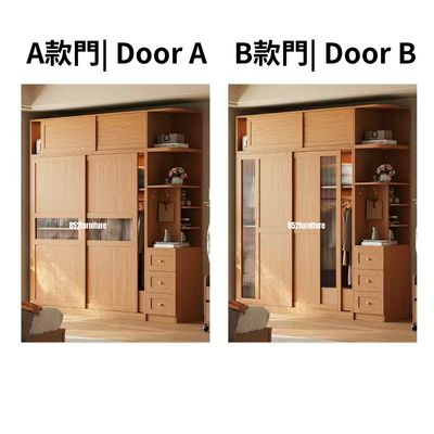 (包送貨安裝 | Delivery and Assembly Included)  A606 趟門衣櫃 (Wooden sliding door wardrobe)
