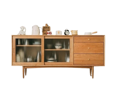 (包送貨安裝 | Delivery and Assembly Included) A099松木玻璃餐邊櫃 (dining sideboard)