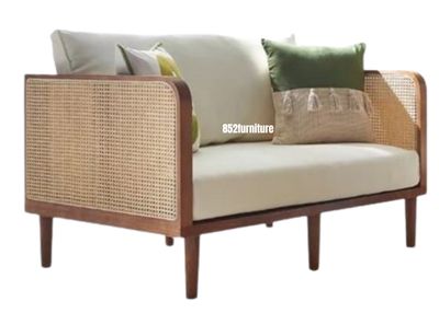(包送貨安裝 | Delivery and Assembly Included)  A390 日式蕂面梳化 (rattan sofa)