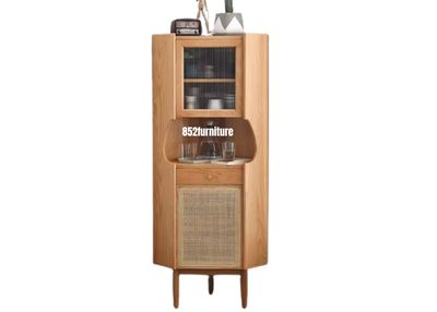 (包送貨安裝 | Delivery and Assembly Included)A080藤面轉角櫃 (Rattan Corner Cabinet)