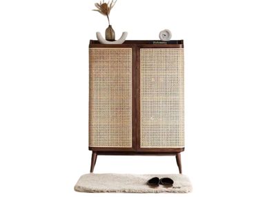 (包送貨安裝 | Delivery and Assembly Included)  A120 簡約藤織面鞋櫃 (rattan shoe cabinet)