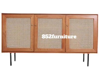 (包送貨安裝 | Delivery and Assembly Included)  ​A357 日式藤織面餐邊櫃 (rattan dining sideboard)