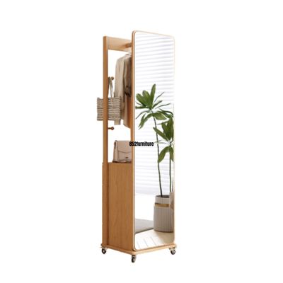 (包送貨安裝 | Delivery and Assembly Included) A371木制旋轉全身鏡 (wooden rotating full-length mirror)