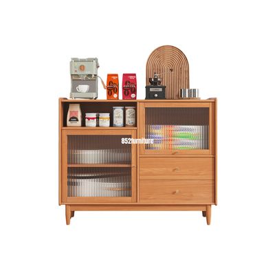 (包送貨安裝 | Delivery and Assembly Included) A374日式玻璃餐櫃 (Reeded glass sideboard)