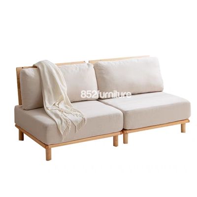 (包送貨安裝 | Delivery and Assembly Included)  A145 日式布梳化(wooden fabric sofa)