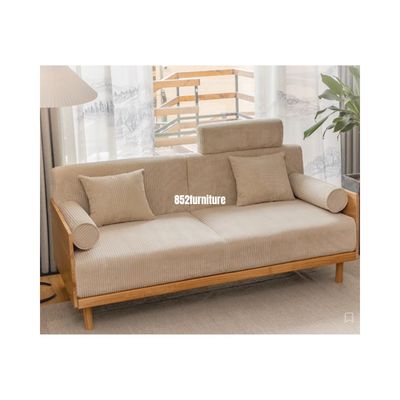 (包送貨安裝 | Delivery and Assembly Included) A263 日式木制布梳化(wooden fabric sofa)