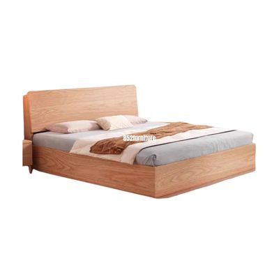 (包送貨安裝 | Delivery and Assembly Included)  A454油壓木制大床 (hydraulic press bed frame)