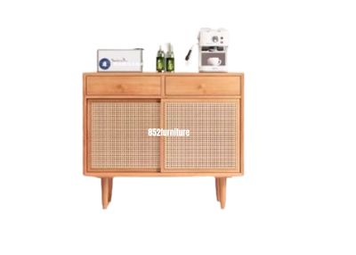 (包送貨安裝 | Delivery and Assembly Included)  A077藤織門餐邊櫃(rattan door dining sideboard)