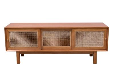 (包送貨安裝 | Delivery and Assembly Included)  A016 藤織面趟門電視櫃 (tv cabinet)