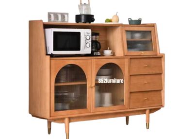 (包送貨安裝 | Delivery and Assembly Included)  A435長虹玻璃餐櫃 (Reeded glass sideboard)