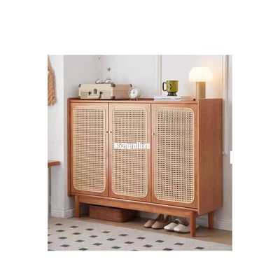 (包送貨安裝 | Delivery and Assembly Included)   A194 日式藤織面躺門鞋櫃 (rattan shoe cabinet)