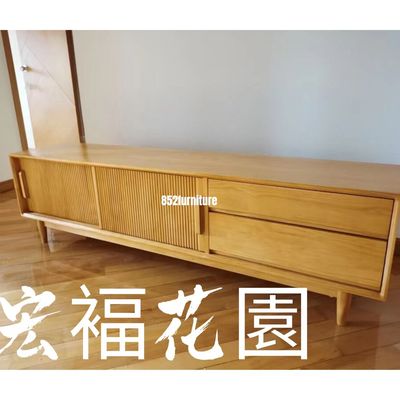 (包送貨安裝 | Delivery and Assembly Included)  A034原木千頁電視櫃 (tv cabinet)