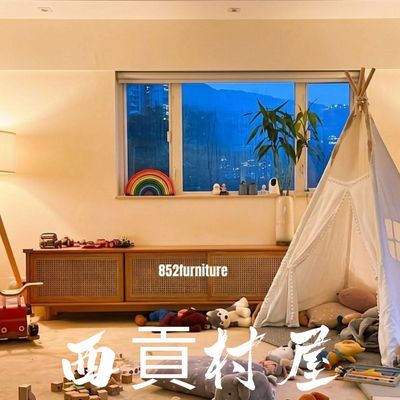 (包送貨安裝 | Delivery and Assembly Included)  A016 藤織面趟門電視櫃 (tv cabinet)