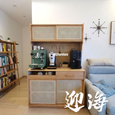 (包送貨安裝 | Delivery and Assembly Included)  A019藤織面餐邊櫃 (Rattan Dining sideboard)